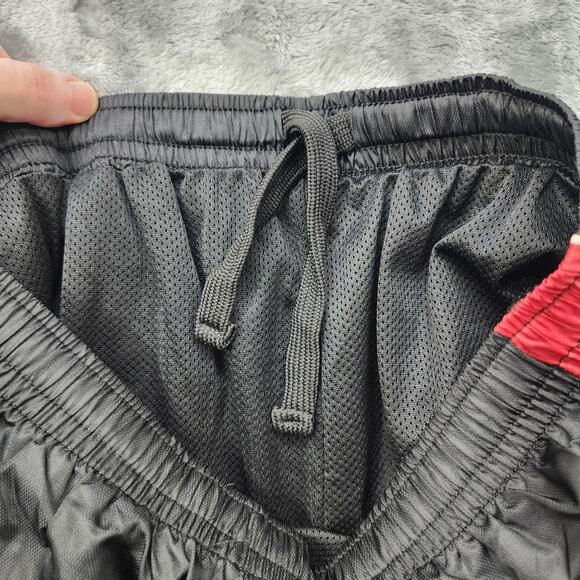 Vintage 90s Starter Pant Mens M Black Red Striped Windbreaker Trackpants Zip Hem - Picture 5 of 13